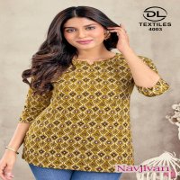 navjivan vol 4 by dl textile unique print cotton readymade short tops