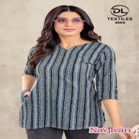 navjivan vol 4 by dl textile unique print cotton readymade short tops