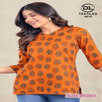 navjivan vol 4 by dl textile unique print cotton readymade short tops