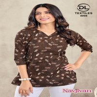 navjivan vol 4 by dl textile unique print cotton readymade short tops
