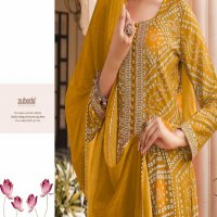 zubeda rang mahal stitched gown with dupatta and pant