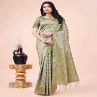 shubhangi by astita fancy designer cotton fabric saree wholesale with latkan