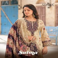 Glossy Simar Saima Vol-10 Wholesale Fine Cotton With Embroidery Work Salwar Suits