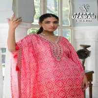 Afsana Uzairah Wholesale Pure Viscose Muslin Kaftan Work Style Combo