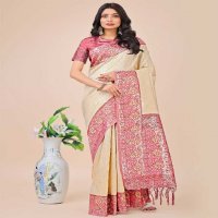plazzo silk by astita fancy designer lichi silk fabric saree wholesale with fancy latkan