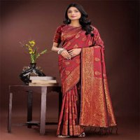paalki by astita fancy designer silk fabric saree wholesale with fancy latkan