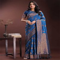 paalki by astita fancy designer silk fabric saree wholesale with fancy latkan