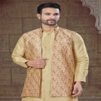 Outluk Vol-135 Wholesale Open Jacket With Tone to Tone Front Open Kurta Pajama Collection