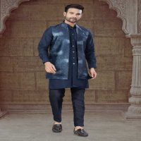 Outluk Vol-135 Wholesale Open Jacket With Tone to Tone Front Open Kurta Pajama Collection