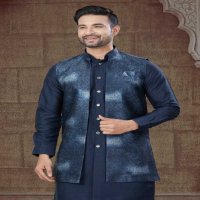 Outluk Vol-135 Wholesale Open Jacket With Tone to Tone Front Open Kurta Pajama Collection