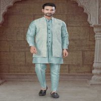 Outluk Vol-135 Wholesale Open Jacket With Tone to Tone Front Open Kurta Pajama Collection