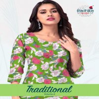 traditional vol 6 by radhika lifestyle cotton fullstitch daily wear big size long kurti