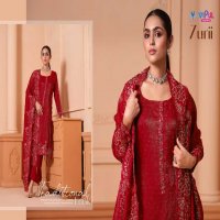 Vipul Zurii Wholesale Martini Gold With Embroidery Work Straight Suits