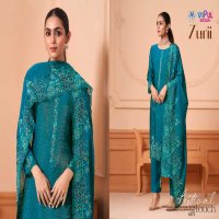 Vipul Zurii Wholesale Martini Gold With Embroidery Work Straight Suits