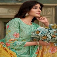 Alok Tik Tok Wholesale Viscose Muslin With Work Dress Material