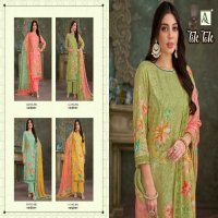 Alok Tik Tok Wholesale Viscose Muslin With Work Dress Material