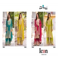 ICON BY YOUR CHOICE EXCLUSIVE CHINON UNSTITCH MODERN PAKISTANI 3PCS DRESS