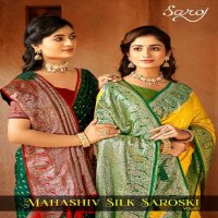 Saroj Mahashiv Silk Saroski Vol-1 Wholesale Soft Silk Contrast Rich Pallu Sarees