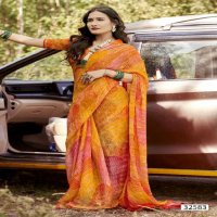 VALLABHI SIMONA VOL 4 PURE CREPE PRINTED SARIS UNIFORM SARI WHOLESALE SHOP