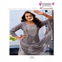 KARACHI VOL 5 BY MYSTIC 9 READYMADE SHOP TRENDY RAYON SUIT FOR LADIES