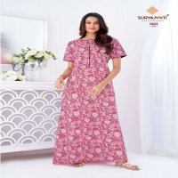 SURYAJYOTI PEARL VOL 1 READYMADE DAILY WEAR COTTON NIGHTY GOWN