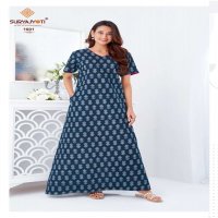 SURYAJYOTI PEARL VOL 1 READYMADE DAILY WEAR COTTON NIGHTY GOWN