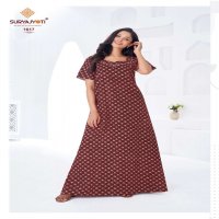SURYAJYOTI PEARL VOL 1 READYMADE DAILY WEAR COTTON NIGHTY GOWN