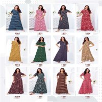 SURYAJYOTI PEARL VOL 1 READYMADE DAILY WEAR COTTON NIGHTY GOWN