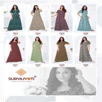 SURYAJYOTI PEARL VOL 1 READYMADE DAILY WEAR COTTON NIGHTY GOWN