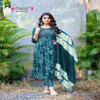 MYSTIC9 SHANAYA VOL 8 RAYON PRINT FULLY STITCH SHOP TRENDY 3PCS DRESS