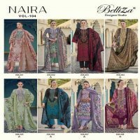naira vol 104 by belliza designer cotton modern pakistani dress material