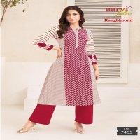 AARVI FASHION RANGBHOOMI VOL 1 READYMADE FLEX COTTON KURTI WITH PANT