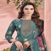ALOK BASHIRA CAMBRIC COTTON FASHIONABLE PAKISTANI 3PCS DRESS