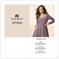 MOR BAGH BY AASHIRWAD APURVA WHOLESALE GEORGETTE READYMADE PARTY WEAR PLAZZO SUITS