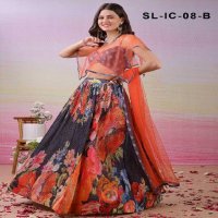 Saptrangi All Hit Design SL-IC-01 To SL-IC-18 Series Semi Stitched Designer Lehengas