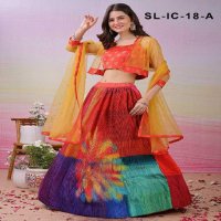 Saptrangi All Hit Design SL-IC-01 To SL-IC-18 Series Semi Stitched Designer Lehengas