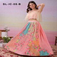 Saptrangi All Hit Design SL-IC-01 To SL-IC-18 Series Semi Stitched Designer Lehengas
