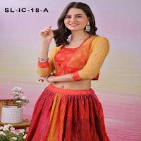 Saptrangi All Hit Design SL-IC-01 To SL-IC-18 Series Semi Stitched Designer Lehengas