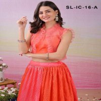 Saptrangi All Hit Design SL-IC-01 To SL-IC-18 Series Semi Stitched Designer Lehengas