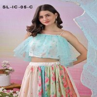 Saptrangi All Hit Design SL-IC-01 To SL-IC-18 Series Semi Stitched Designer Lehengas