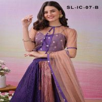 Saptrangi All Hit Design SL-IC-01 To SL-IC-18 Series Semi Stitched Designer Lehengas