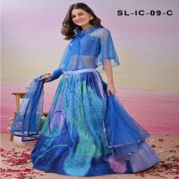 Saptrangi All Hit Design SL-IC-01 To SL-IC-18 Series Semi Stitched Designer Lehengas