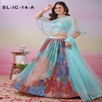 Saptrangi All Hit Design SL-IC-01 To SL-IC-18 Series Semi Stitched Designer Lehengas