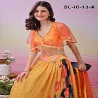 Saptrangi All Hit Design SL-IC-01 To SL-IC-18 Series Semi Stitched Designer Lehengas