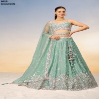PF LAUNCHING SERIES 6025 COLORS WHOLESALE HEAVY DESIGNER LEHENGHAS
