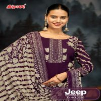BIPSON JEEP WRANGLAR D.NO 3250 WHOLESALE PURE ROMAN SILK PRINT WITH HANDWORK DRESS MATERIAL