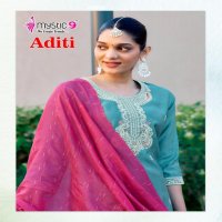 ADITI VOL 1 BY MYSTIC 9 ROMAN SILK READYMADE EXCLUSIVE 3PCS DRESS