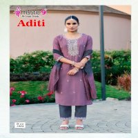ADITI VOL 1 BY MYSTIC 9 ROMAN SILK READYMADE EXCLUSIVE 3PCS DRESS