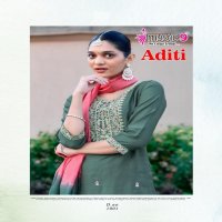 ADITI VOL 1 BY MYSTIC 9 ROMAN SILK READYMADE EXCLUSIVE 3PCS DRESS