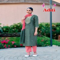 ADITI VOL 1 BY MYSTIC 9 ROMAN SILK READYMADE EXCLUSIVE 3PCS DRESS